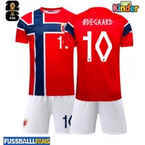 Norwegen Martin Odegaard #10 Heimtrikotsatz Kinder WM 2026 Kurzarm (+ Kurze Hosen)